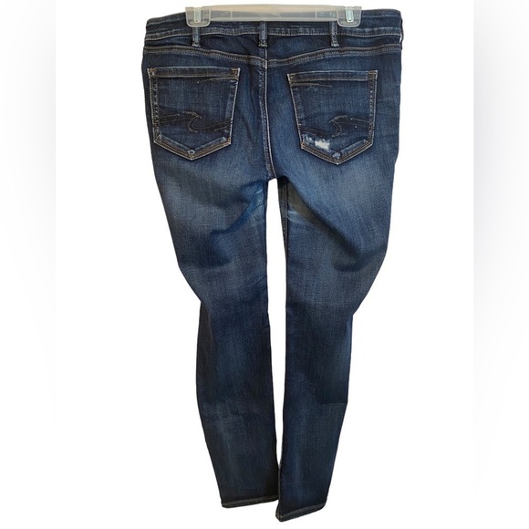 Silver Jeans Co. Elyse Mid Rise Skinny Dark Wash Ladies  W31/L31 - Picture 3 of 16